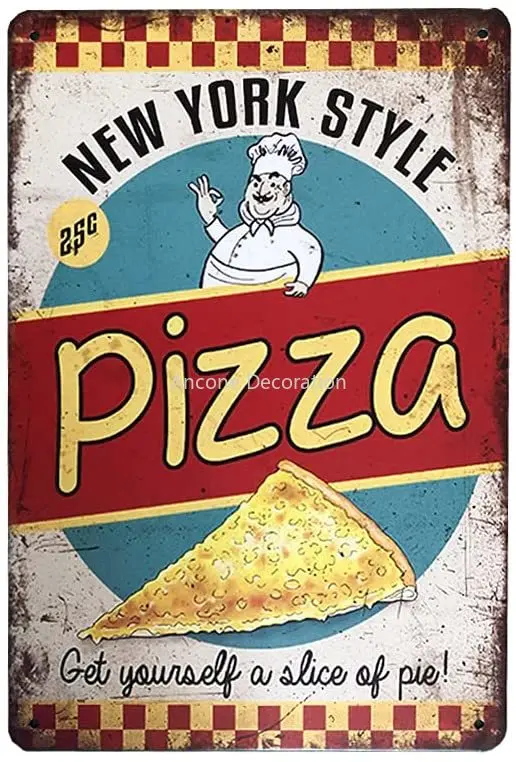 Pizza Metal Tin Sign Retro Vintage Wall Plaque for Bar Cafe Restaurant Home Decor
Pizza Metal Tin Sign Retro Vintage Wall Plaque for Bar Cafe Restaurant Home Decor