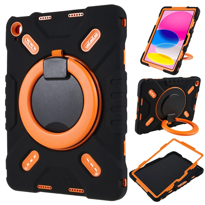 PEPKOO For iPad (2025) / 10.9 (2022) Tablet Case 360 Degree Rotation Kickstand Silicone+PC+ABS Tablet Cover - Orange
PEPKOO For iPad (2025) / 10.9 (2022) Tablet Case 360 Degree Rotation Kickstand Silicone+PC+ABS Tablet Cover - Orange