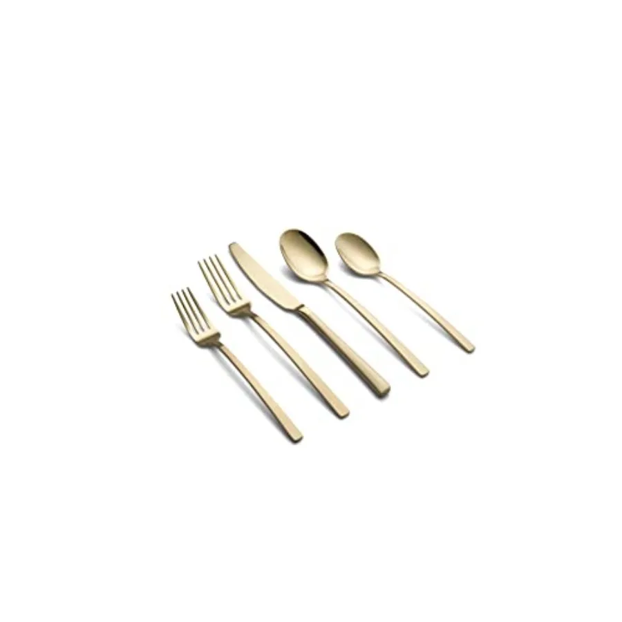 Champagne Sand Mirror Flatware Set for 4 20-Piece Service Silverware for Dining Premium Stainless Steel Elegant Design
Champagne Sand Mirror Flatware Set for 4 20-Piece Service Silverware for Dining Premium Stainless Steel Elegant Design