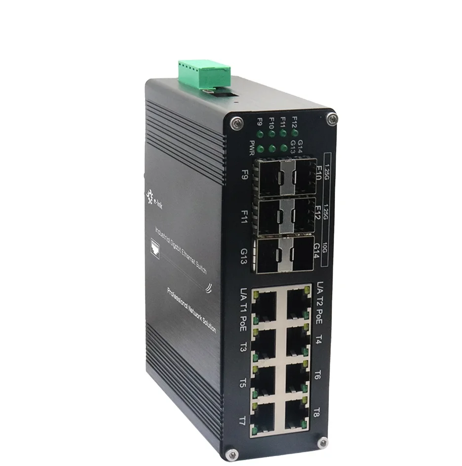 8 портов 1000 Мбит/с POE + 4port1G SFP + 2 порта 10G SFP с сетевым коммутатором POE для камеры видеонаблюдения
8 портов 1000 Мбит/с POE + 4port1G SFP + 2 порта 10G SFP с сетевым коммутатором POE для камеры видеонаблюдения