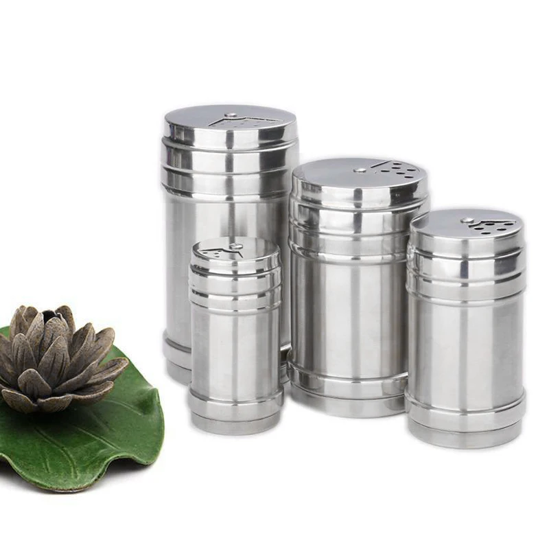 S/M/L/XL Stainless Steel Seasoning Spice Shaker Bottle Jar BBQ Salt Pepper Condiment Box Kitchen Accessories Seasoning Tools
S/M/L/XL Stainless Steel Seasoning Spice Shaker Bottle Jar BBQ Salt Pepper Condiment Box Kitchen Accessories Seasoning Tools