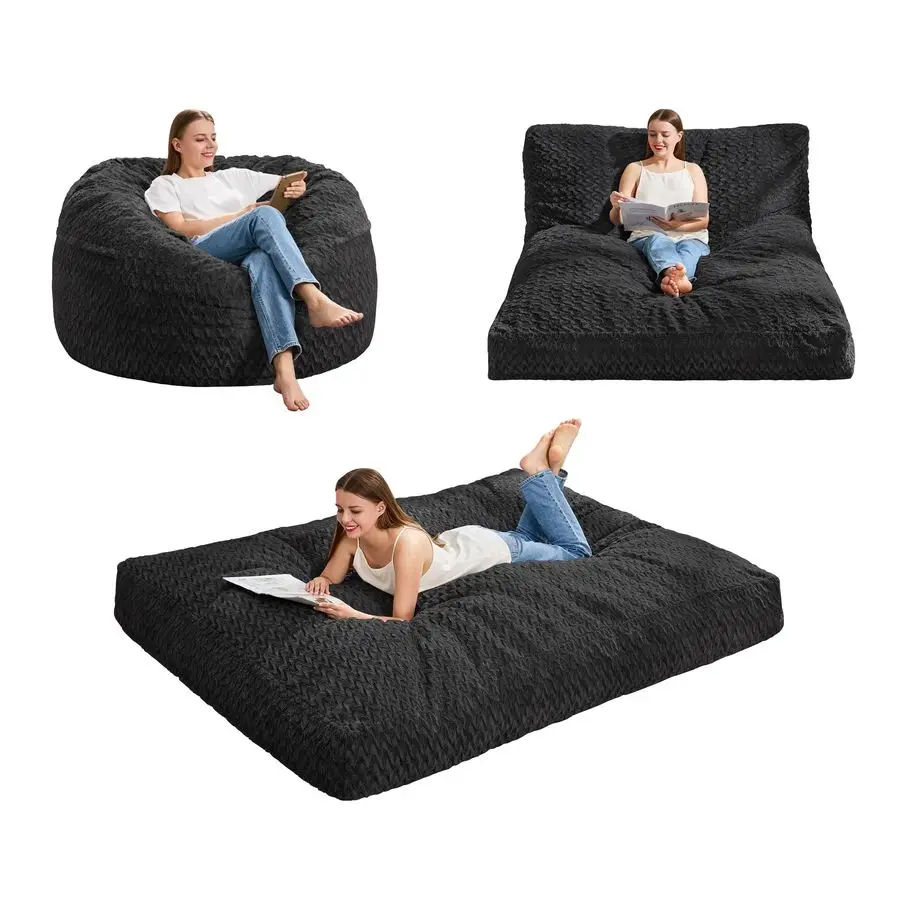 Bean Bag Chair Convertible Beanbag Chairs for Adults, 3 in 1 Bean Bags with Plush Chevron Cover, Adult Bean Bag Chair for Livin
Bean Bag Chair Convertible Beanbag Chairs for Adults, 3 in 1 Bean Bags with Plush Chevron Cover, Adult Bean Bag Chair for Livin