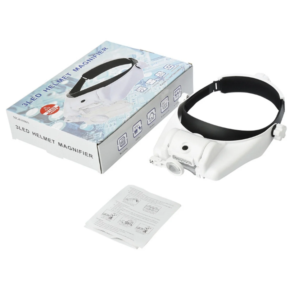 ABIS-Headband Magnifying Glass, Illuminated Magnifying Glass with 3 Lens for Close Work, Sewing, Jewelry and Watch Repair
ABIS-Headband Magnifying Glass, Illuminated Magnifying Glass with 3 Lens for Close Work, Sewing, Jewelry and Watch Repair