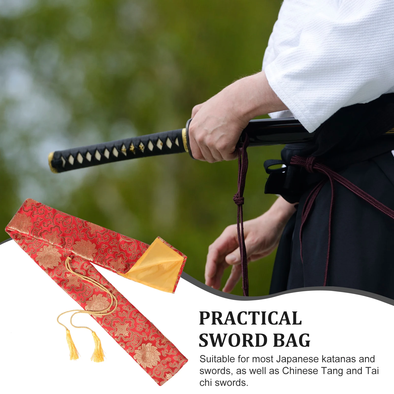 Sword Bag Decorative Swords Storage Fencing Martial Arts Tai Chi Equipment Japanese Samurai Plug-in Case
Sword Bag Decorative Swords Storage Fencing Martial Arts Tai Chi Equipment Japanese Samurai Plug-in Case