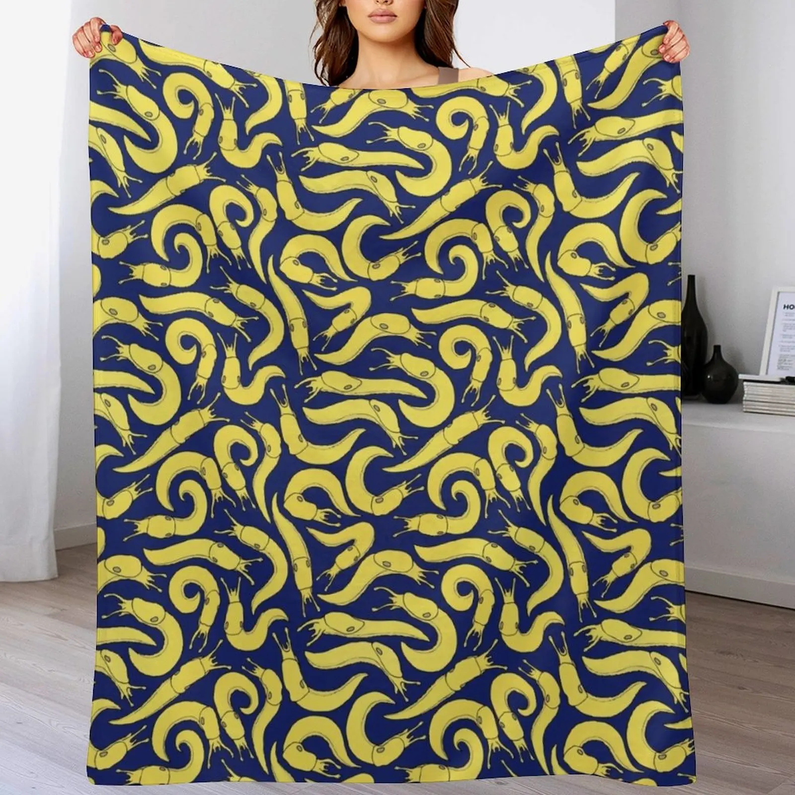 Banana Slugs Navy Blue Throw Blanket Soft Breathable Blanket for Night Sleeping
Banana Slugs Navy Blue Throw Blanket Soft Breathable Blanket for Night Sleeping