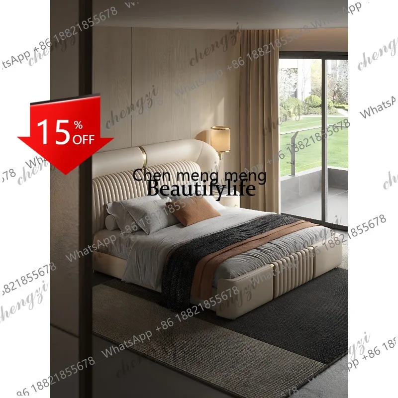 EE182 Light luxury bed master bedroom high-end atmosphere new leather luxury 1.8 minimalist double modern simple bedroom bed
EE182 Light luxury bed master bedroom high-end atmosphere new leather luxury 1.8 minimalist double modern simple bedroom bed