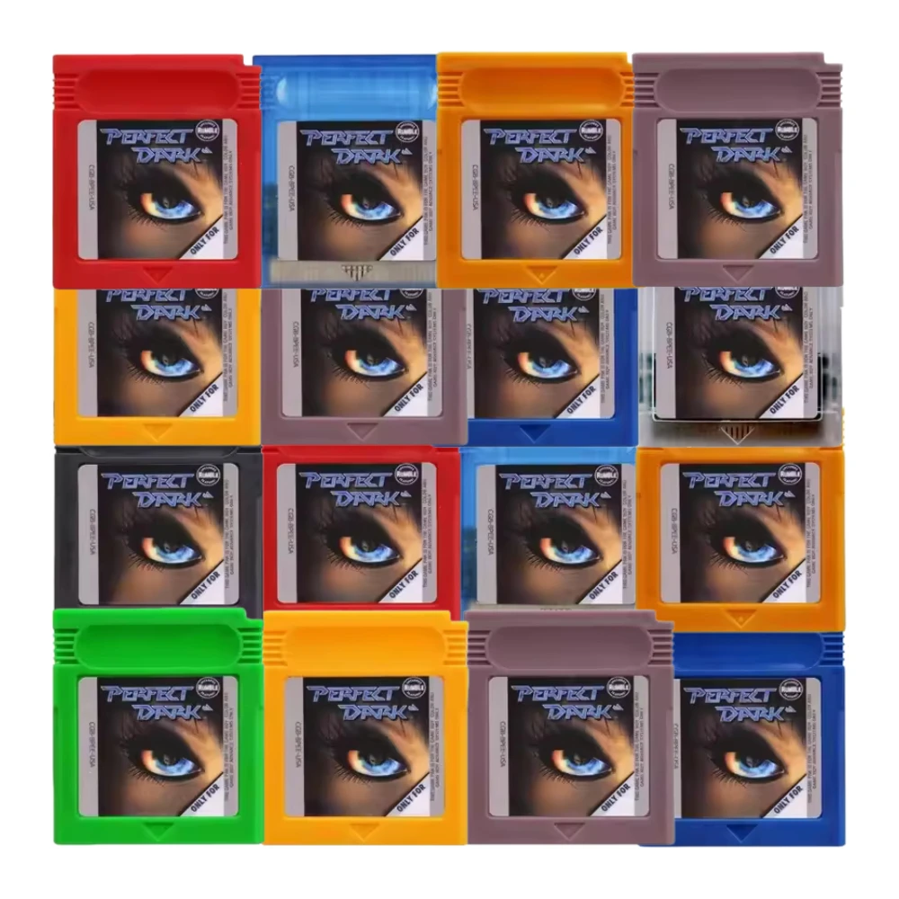 ##Rewritable USA Version GBC Game Cartridge Perfect Dark 9 Colors Shells with Battery Video Game Console Card Collect Gifts
##Rewritable USA Version GBC Game Cartridge Perfect Dark 9 Colors Shells with Battery Video Game Console Card Collect Gifts