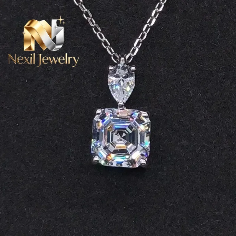 Lynge Jewelry Bonzer 3Ct Asscher Cut D Color Moissanite Pendant for Women Solid Platinum 950 Wedding Pendant Necklace P072
Lynge Jewelry Bonzer 3Ct Asscher Cut D Color Moissanite Pendant for Women Solid Platinum 950 Wedding Pendant Necklace P072