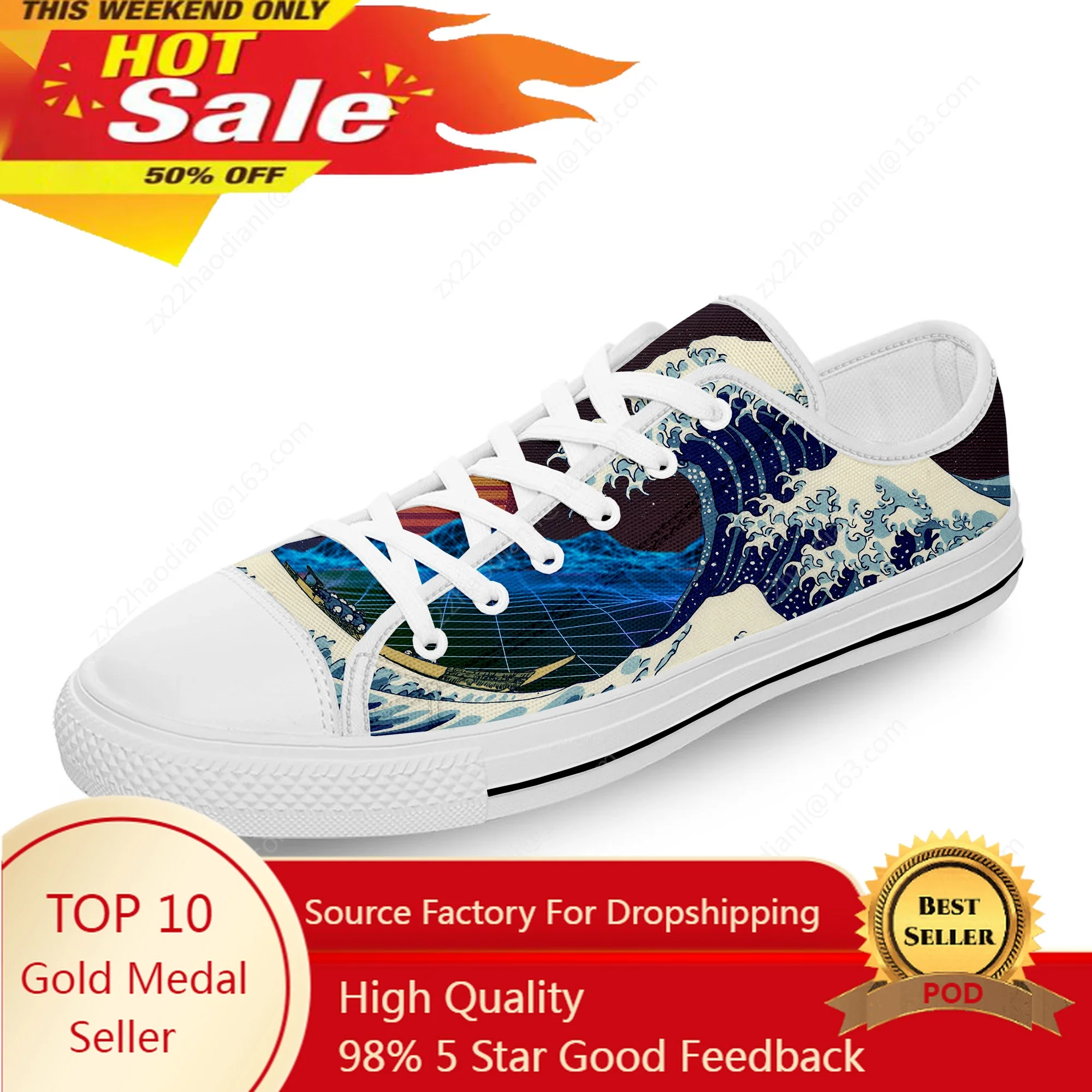 Japanese Vaporwave Great Wave Off White Cloth Fashion 3D Print Low Top Canvas Shoes Men Women Lightweight Breathable Sneakers
Japanese Vaporwave Great Wave Off White Cloth Fashion 3D Print Low Top Canvas Shoes Men Women Lightweight Breathable Sneakers