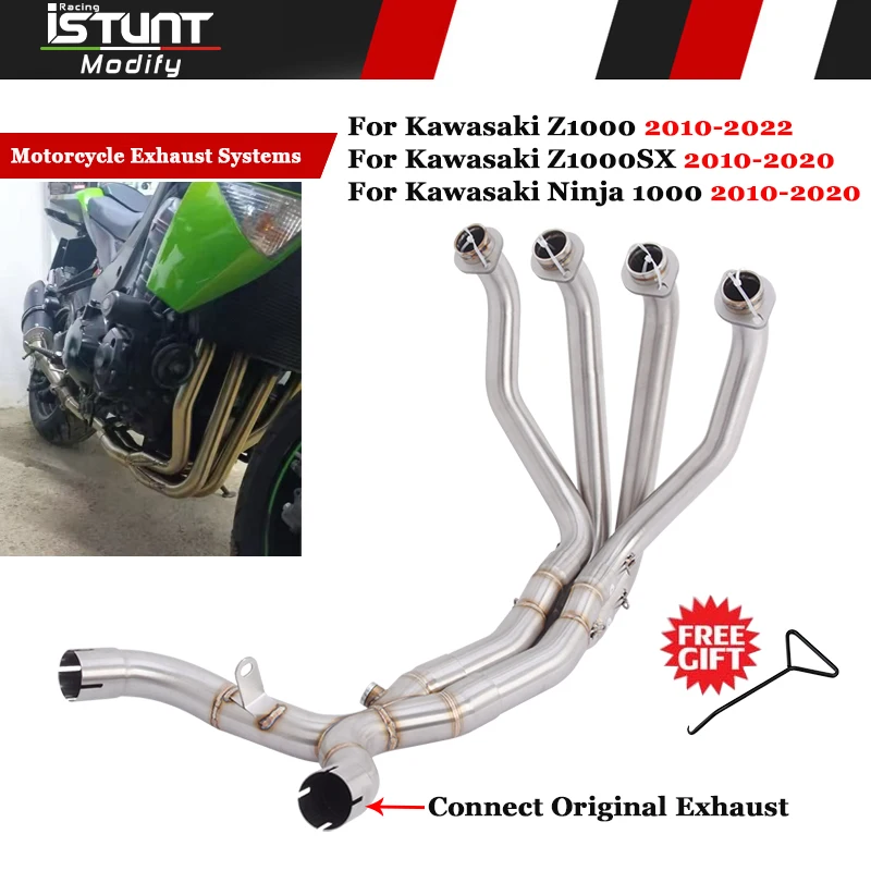Надевается для Kawasaki Ninja 1000 Z1000 Z1000SX 2010-2022, выхлопная труба мотоцикла, переднее соединение трубы, оригинальный глушитель 
Надевается для Kawasaki Ninja 1000 Z1000 Z1000SX 2010-2022, выхлопная труба мотоцикла, переднее соединение трубы, оригинальный глушитель