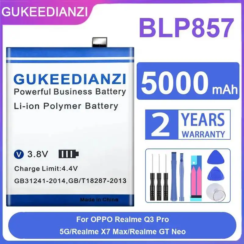 Надежный аккумулятор для Oppo Realme Q3 Pro 5G, Realme X7 Max, Realme GT Neo, 5000 мАч, легкий, BLP857
Надежный аккумулятор для Oppo Realme Q3 Pro 5G, Realme X7 Max, Realme GT Neo, 5000 мАч, легкий, BLP857