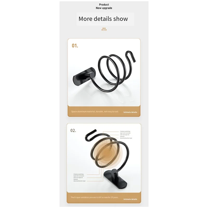 AD30-Wall Mounted Hair Dryer Holder Spiral Hair Care Tools Hanging Rack Organizer For Blow Dryer Storage Organizer
AD30-Wall Mounted Hair Dryer Holder Spiral Hair Care Tools Hanging Rack Organizer For Blow Dryer Storage Organizer