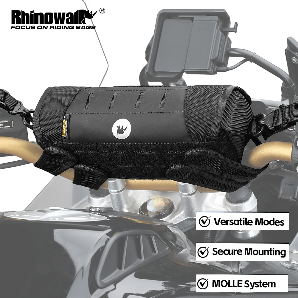 Передняя сумка на руль мотоцикла Rhinowalk, сумка для хранения 2 л с дождевиком системы Molle для BMW1250ADV KTM890 CF450 Kawasaki 
Передняя сумка на руль мотоцикла Rhinowalk, сумка для хранения 2 л с дождевиком системы Molle для BMW1250ADV KTM890 CF450 Kawasaki
