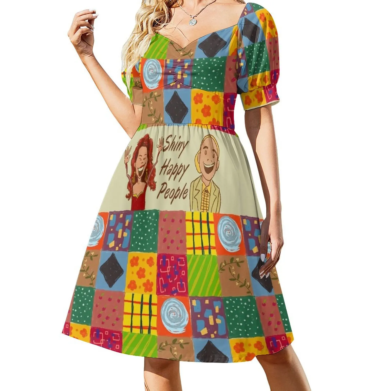 Shiny Happy People Short-Sleeved Dress elegant dresses plus sizes dress for woman Woman clothing women's summer clothing 2025
Shiny Happy People Short-Sleeved Dress elegant dresses plus sizes dress for woman Woman clothing women's summer clothing 2025