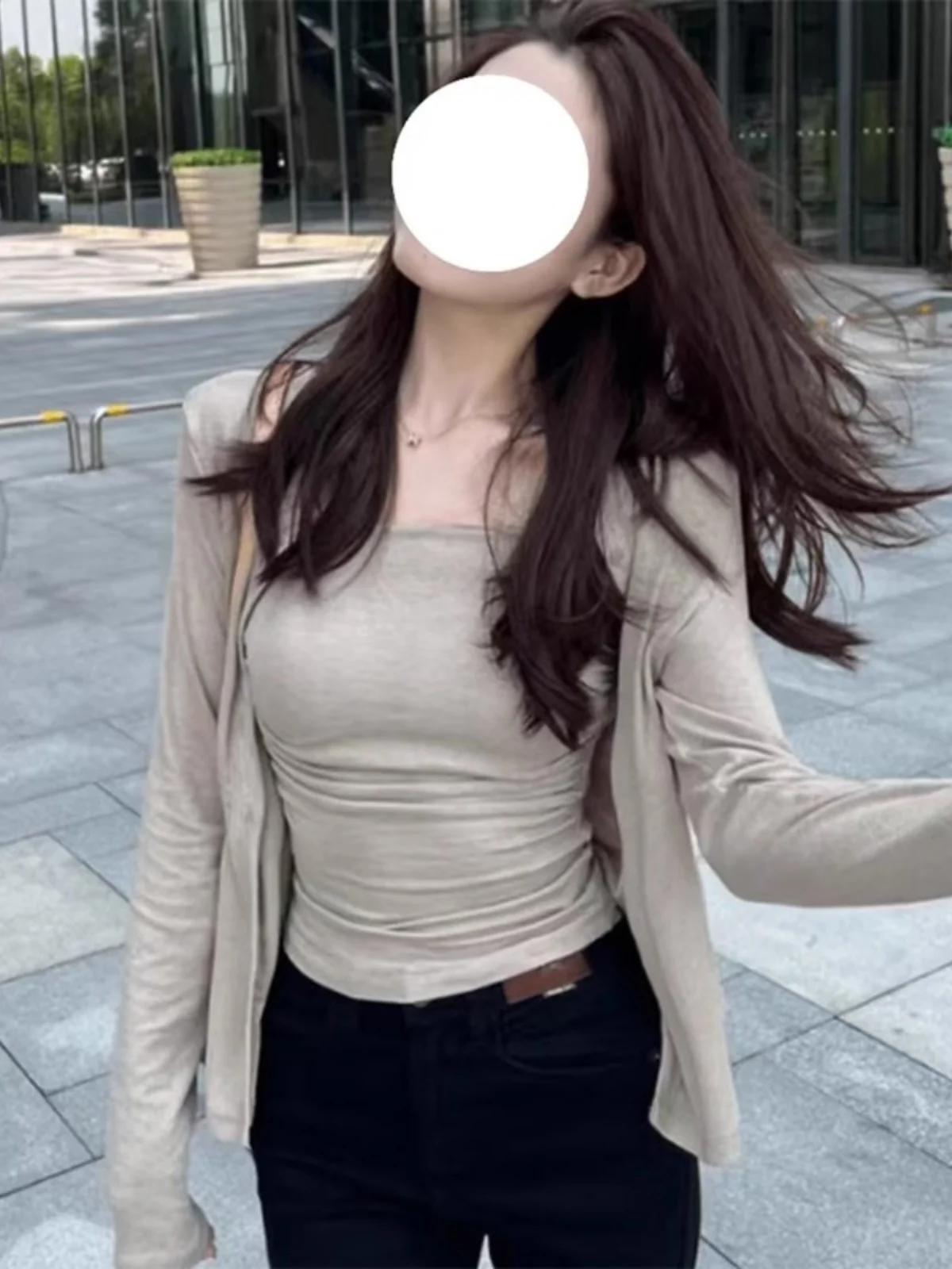 Sun Protection Knitted Ice Silk Top And Sleeveless Vest Women's Spring Autumn Thin Two-Piece Set Commute Style Regular Fit
Sun Protection Knitted Ice Silk Top And Sleeveless Vest Women's Spring Autumn Thin Two-Piece Set Commute Style Regular Fit
