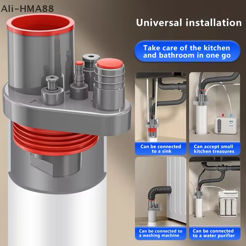 Kitchen Pipe Drainpipe Connector Kitchen Purifier Dishwasher Drainpipe Connector 5-in-1 Sink Sewer Odor-Proof Insec Joint 
Kitchen Pipe Drainpipe Connector Kitchen Purifier Dishwasher Drainpipe Connector 5-in-1 Sink Sewer Odor-Proof Insec Joint