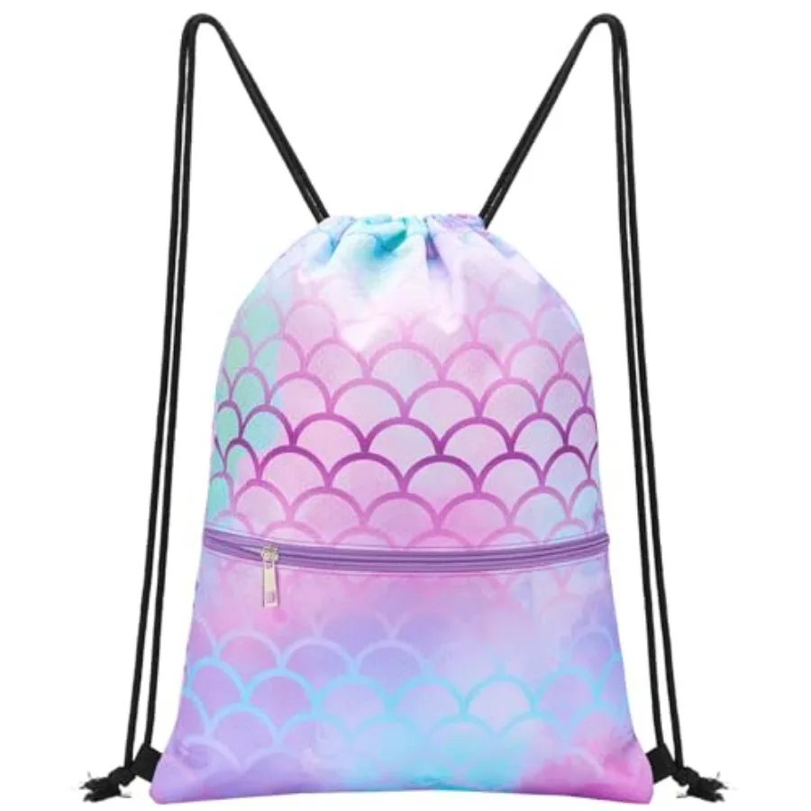 WAWASAM Drawstring Backpack, Gym Swim Bag Cinch Bag for Girls Boys with Zipper Pocket
WAWASAM Drawstring Backpack, Gym Swim Bag Cinch Bag for Girls Boys with Zipper Pocket