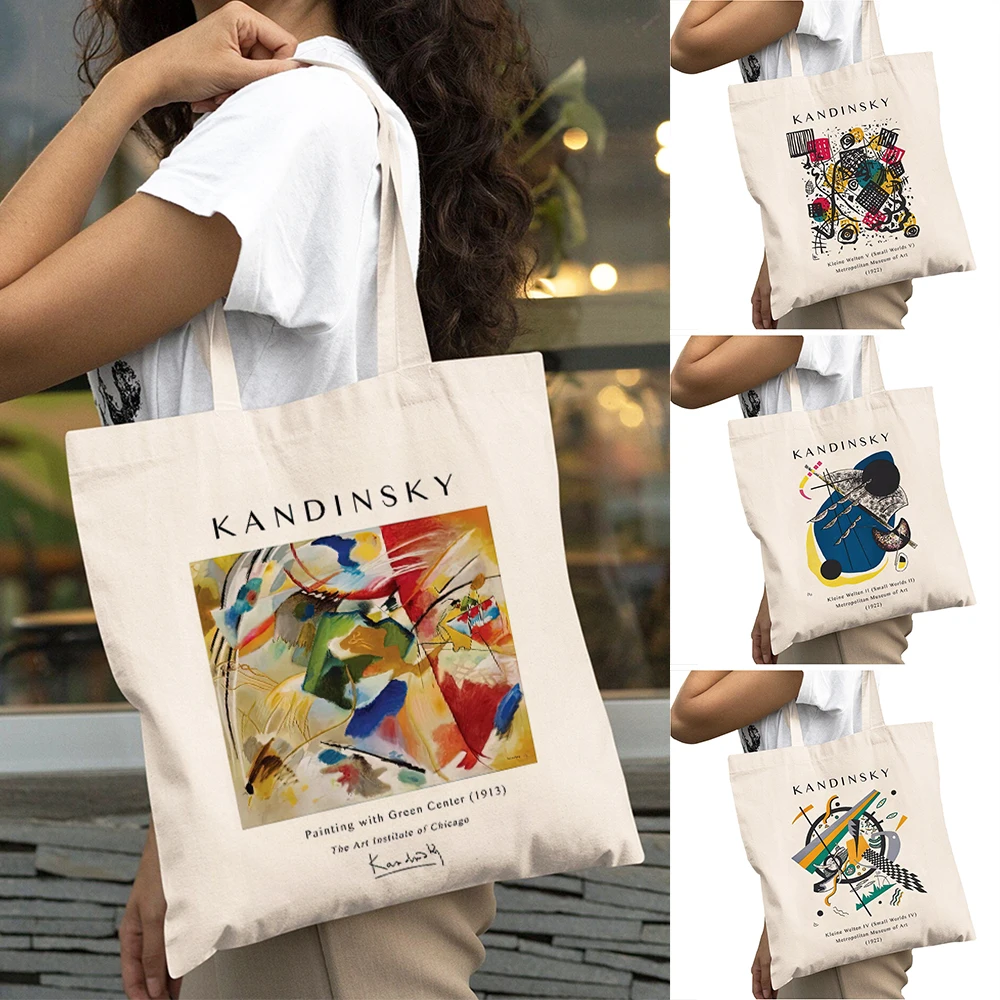 Wassily Kandinsky Art Girl Shoulder Tote Handbag Women Shopper Bag Double Print Lady Large Capacity Geometric Shopping Bags
Wassily Kandinsky Art Girl Shoulder Tote Handbag Women Shopper Bag Double Print Lady Large Capacity Geometric Shopping Bags