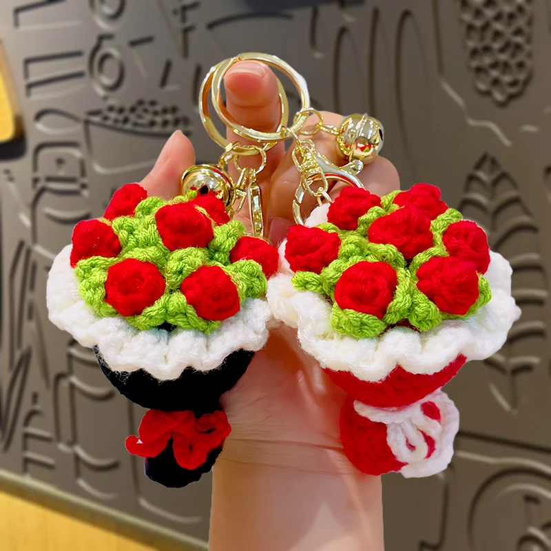 8PCS Handheld Flower Keychain Pendant Knitted Hook Weaving Pendant Rose Creative Keycain Bag Pendant Toy Graduation Gift
8PCS Handheld Flower Keychain Pendant Knitted Hook Weaving Pendant Rose Creative Keycain Bag Pendant Toy Graduation Gift