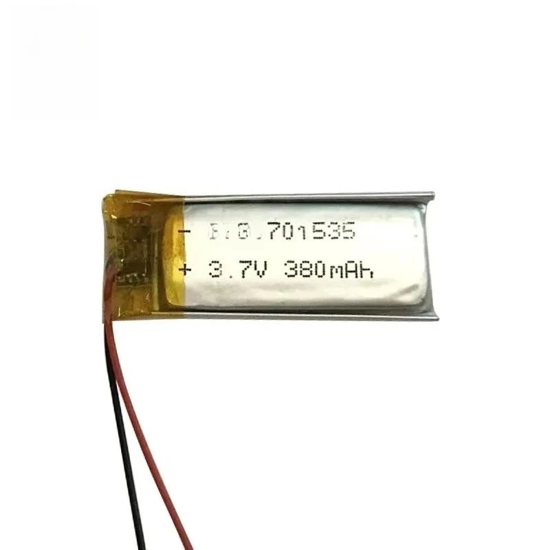 701535 3.7V 380mAh new Polymer Lithium Rechargeable Battery for Bluetooth Headset Training Device Credit Card Machine
701535 3.7V 380mAh new Polymer Lithium Rechargeable Battery for Bluetooth Headset Training Device Credit Card Machine