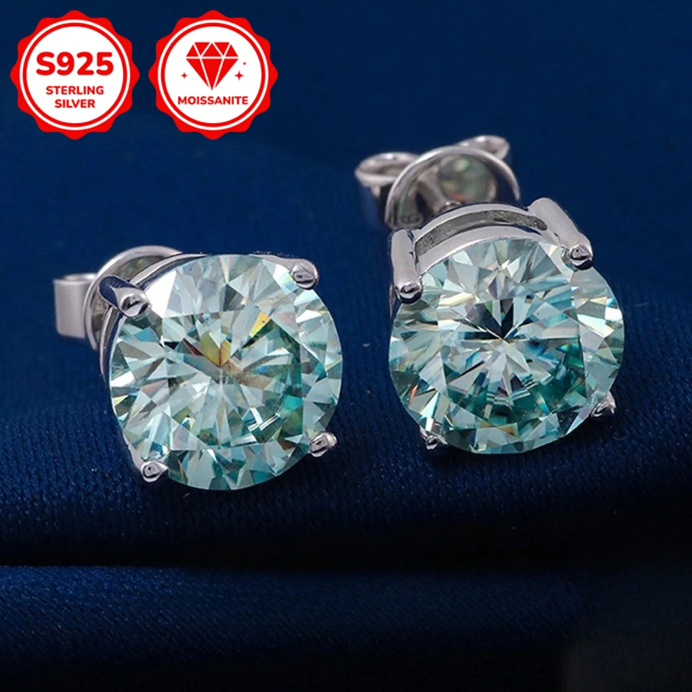 1Pair 0.5/1/2/3Carat Classic Light Blue Moissanite Stud Earrings, 925 Silver, The Exquisite and Delicate Design Makes.
1Pair 0.5/1/2/3Carat Classic Light Blue Moissanite Stud Earrings, 925 Silver, The Exquisite and Delicate Design Makes.