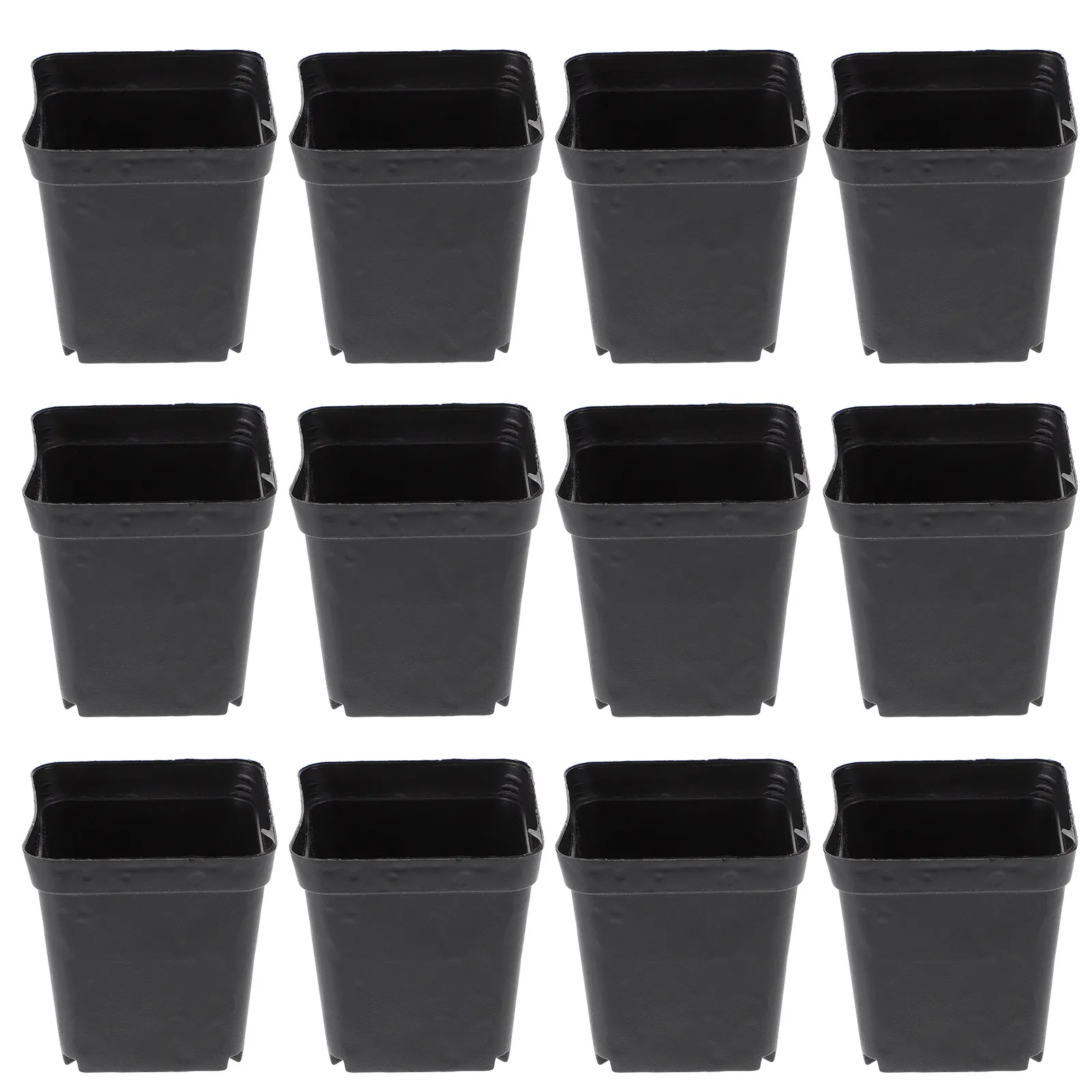50Pcs Plastic Flower Pots Small Square Seedlings Nursery Basin Black Durable Drainage Holes for Succulents Cuttings Patio
50Pcs Plastic Flower Pots Small Square Seedlings Nursery Basin Black Durable Drainage Holes for Succulents Cuttings Patio