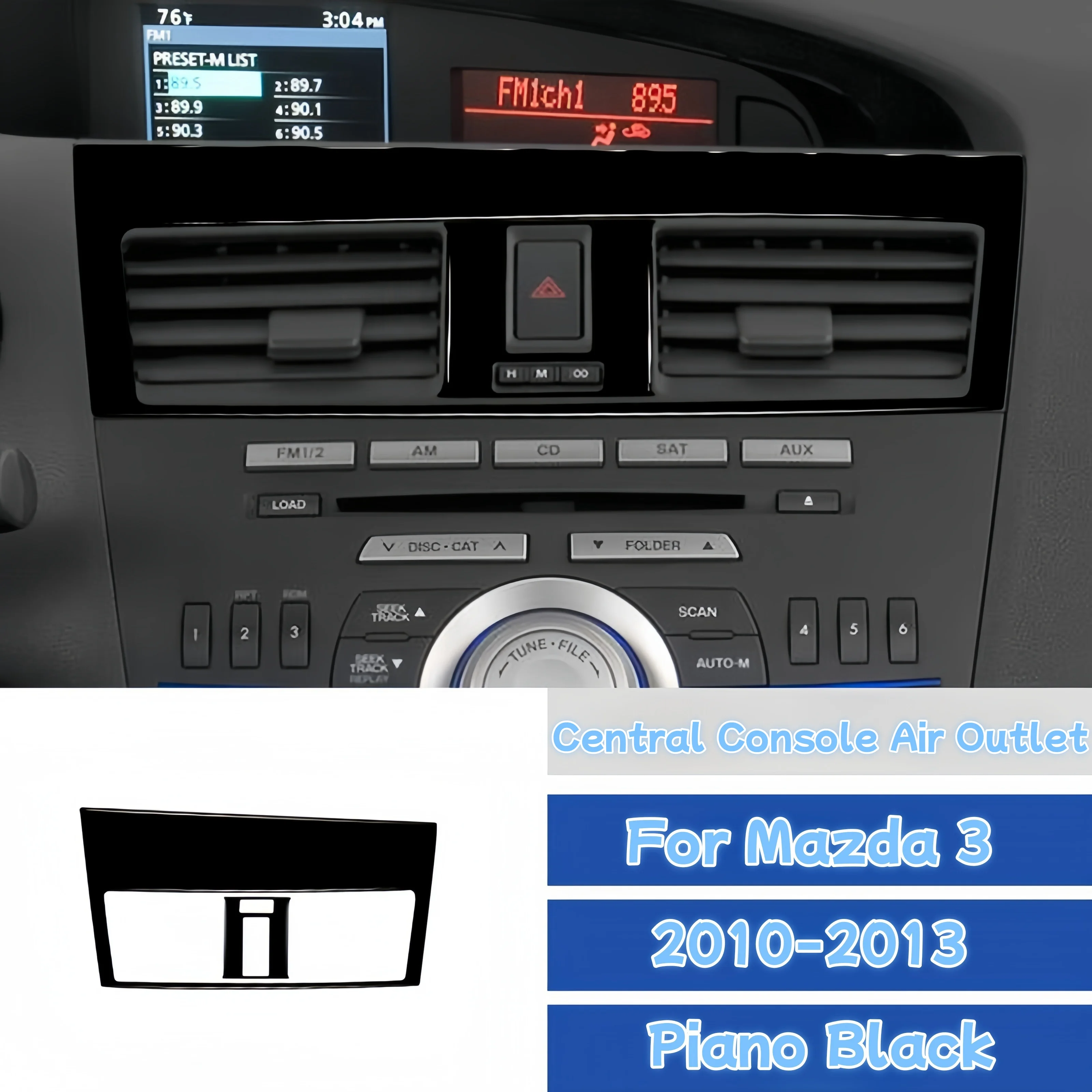 For Mazda 3 Axela 2010-2013 Piano Black Interior Car Central Air Outlet Vent Trim Cover Decorative Sticker Accesorios Para Auto
For Mazda 3 Axela 2010-2013 Piano Black Interior Car Central Air Outlet Vent Trim Cover Decorative Sticker Accesorios Para Auto