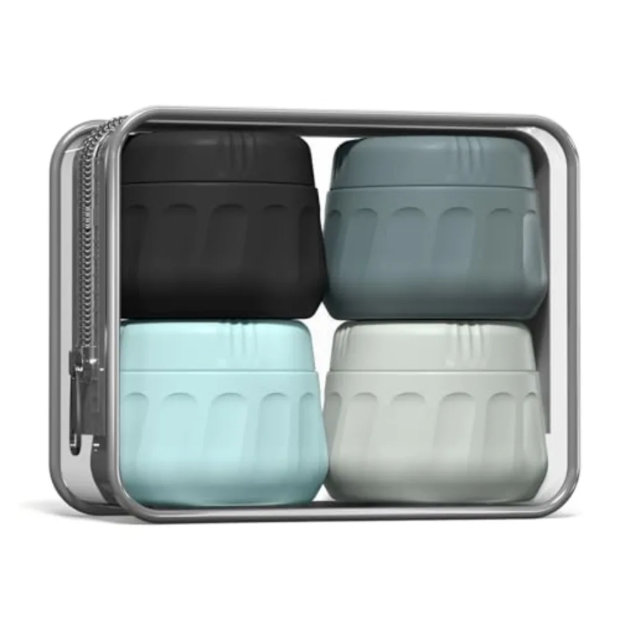 Travel Containers for Toiletries, TSA Approved Travel Size Toiletries 4 Pack, Refillable Containers, With Clear Bag, Leak Proof
Travel Containers for Toiletries, TSA Approved Travel Size Toiletries 4 Pack, Refillable Containers, With Clear Bag, Leak Proof