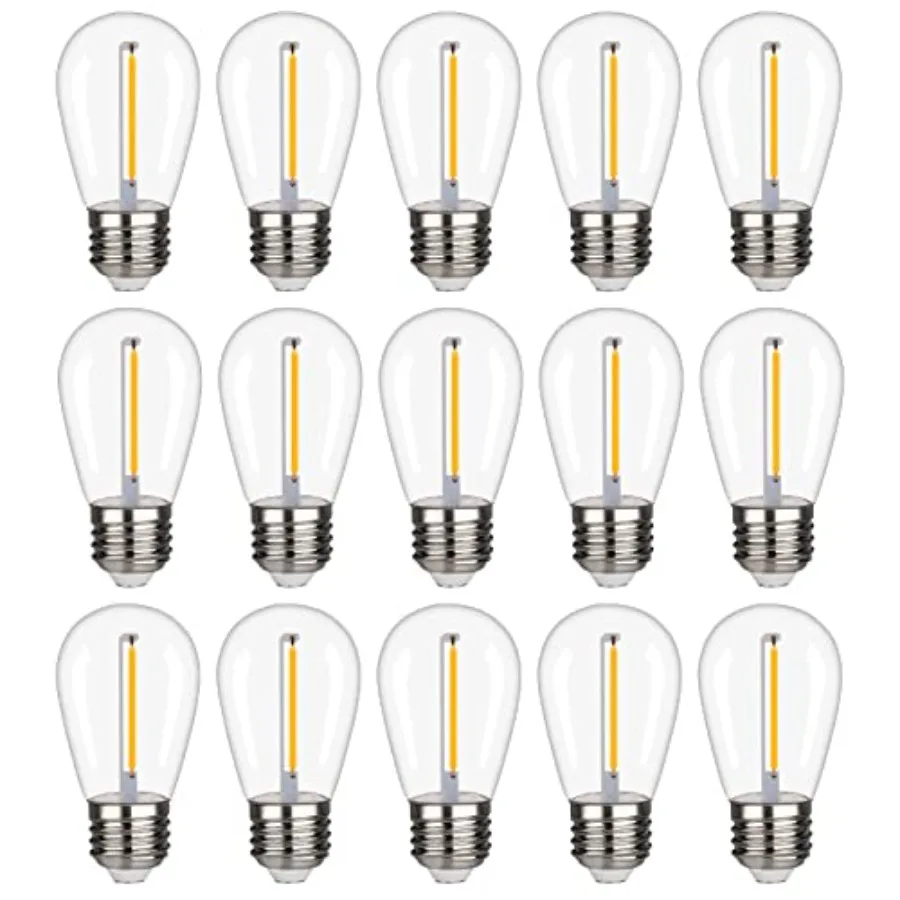 S14 Outdoor String Light Bulbs, Shatterproof Waterproof Replacement Bulbs, 1W Equivalent to 10W, 2200K Warm White Led Light Bul
S14 Outdoor String Light Bulbs, Shatterproof Waterproof Replacement Bulbs, 1W Equivalent to 10W, 2200K Warm White Led Light Bul