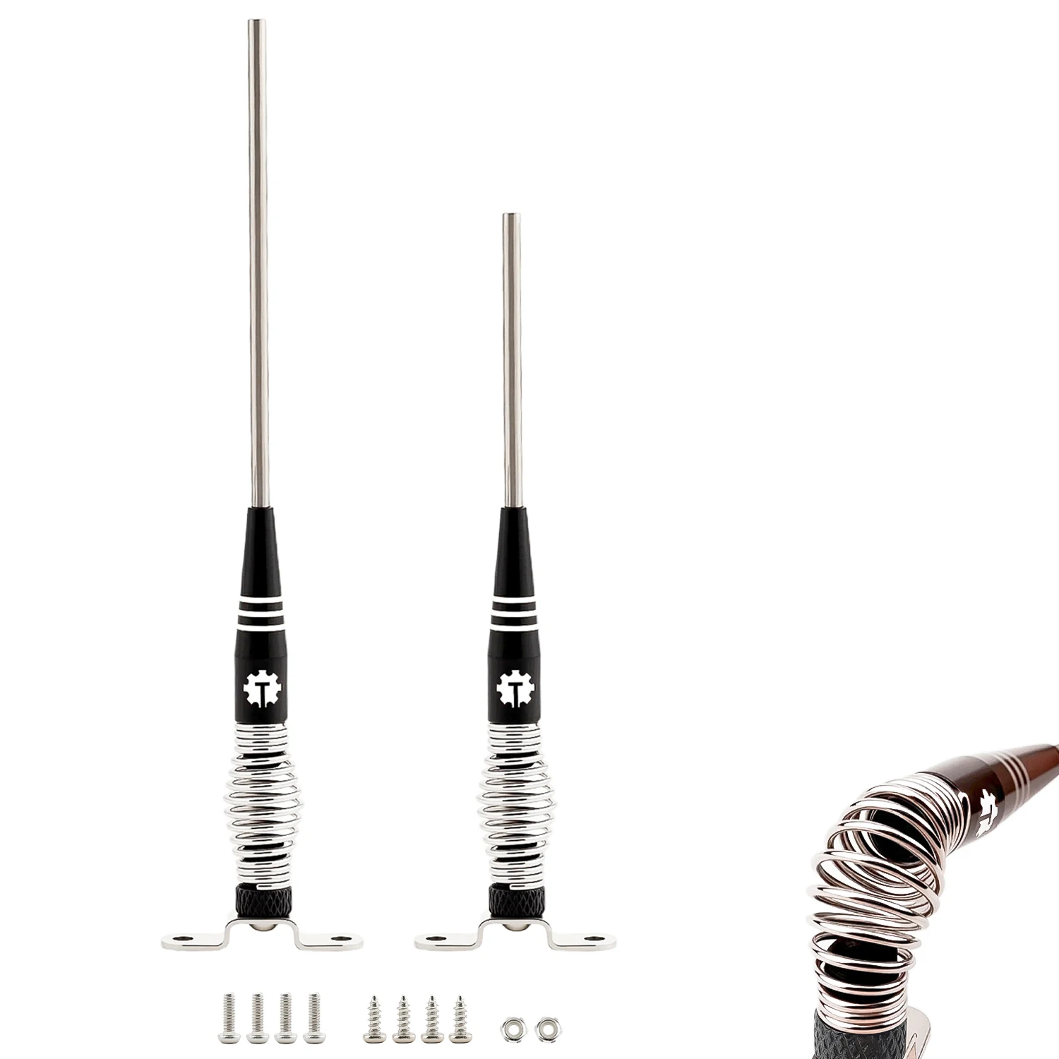TCRC 80mm&100mm Decorative RC Car Hard Spring Antenna with GR5 Titanium Mast Set for SCX24 FCX24 TRX4M Etc 1/24 1/18 RC Car
TCRC 80mm&100mm Decorative RC Car Hard Spring Antenna with GR5 Titanium Mast Set for SCX24 FCX24 TRX4M Etc 1/24 1/18 RC Car