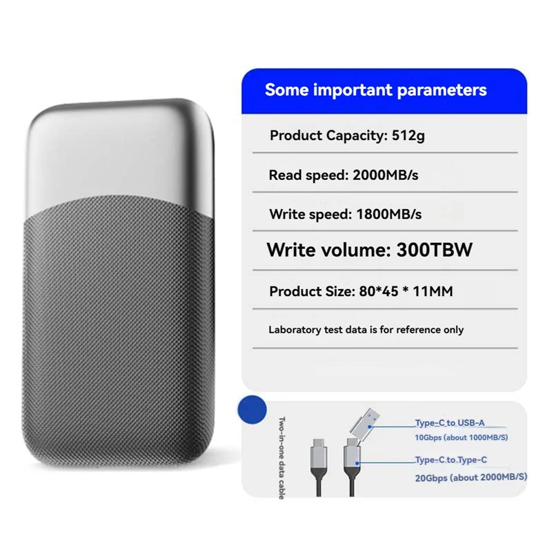 Портативный SSD 2000 МБ/с Внешний твердотельный накопитель 512 ГБ USB 3.2 Gen2 Type-C PSSD Внешний твердотельный накопитель для ноутбуков
Портативный SSD 2000 МБ/с Внешний твердотельный накопитель 512 ГБ USB 3.2 Gen2 Type-C PSSD Внешний твердотельный накопитель для ноутбуков