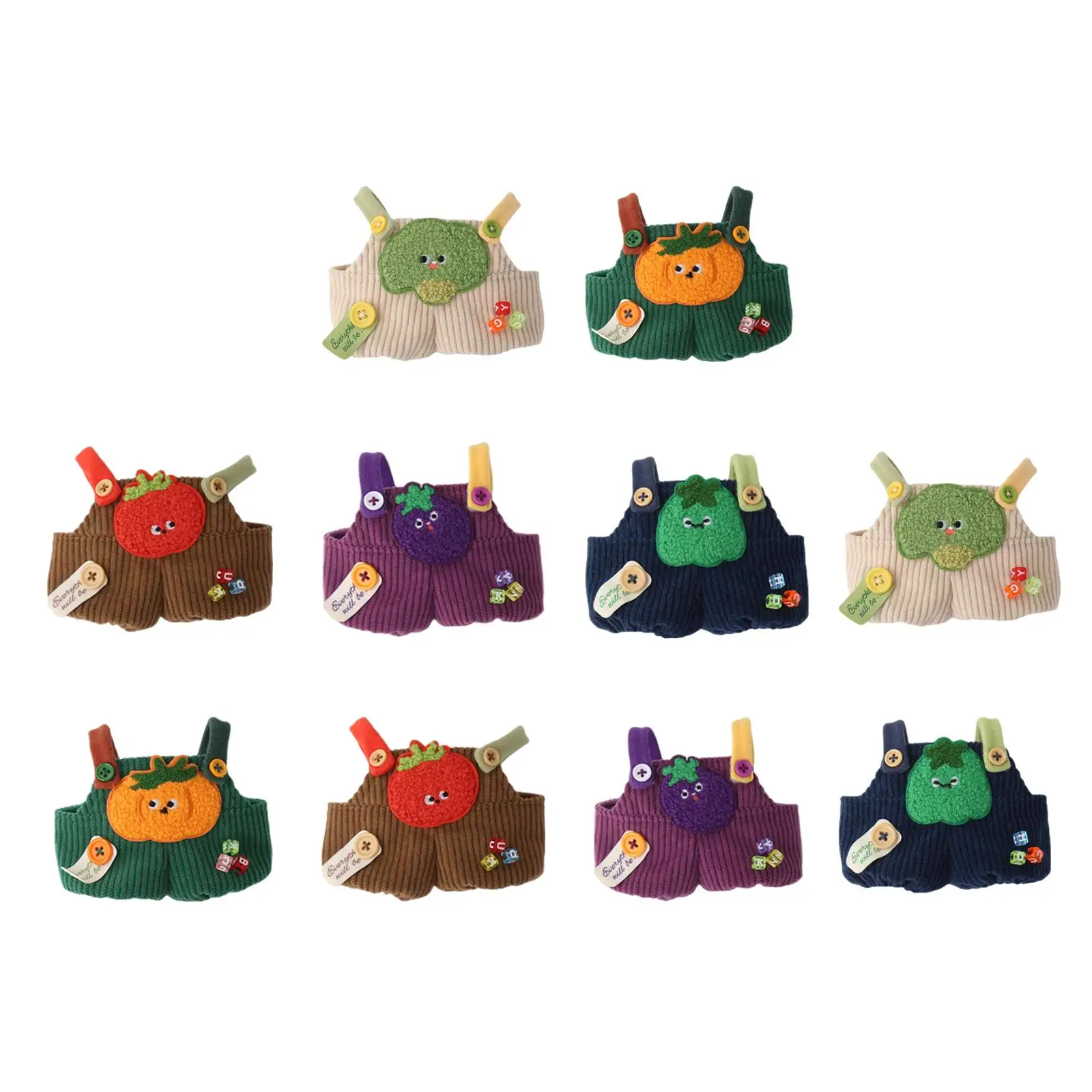 Plush Doll Romper Adorable Doll Outfit for Kids Birthday Gift Birthday Gifts Fashion Suspender Pants Cute Vegetable Overalls
Plush Doll Romper Adorable Doll Outfit for Kids Birthday Gift Birthday Gifts Fashion Suspender Pants Cute Vegetable Overalls