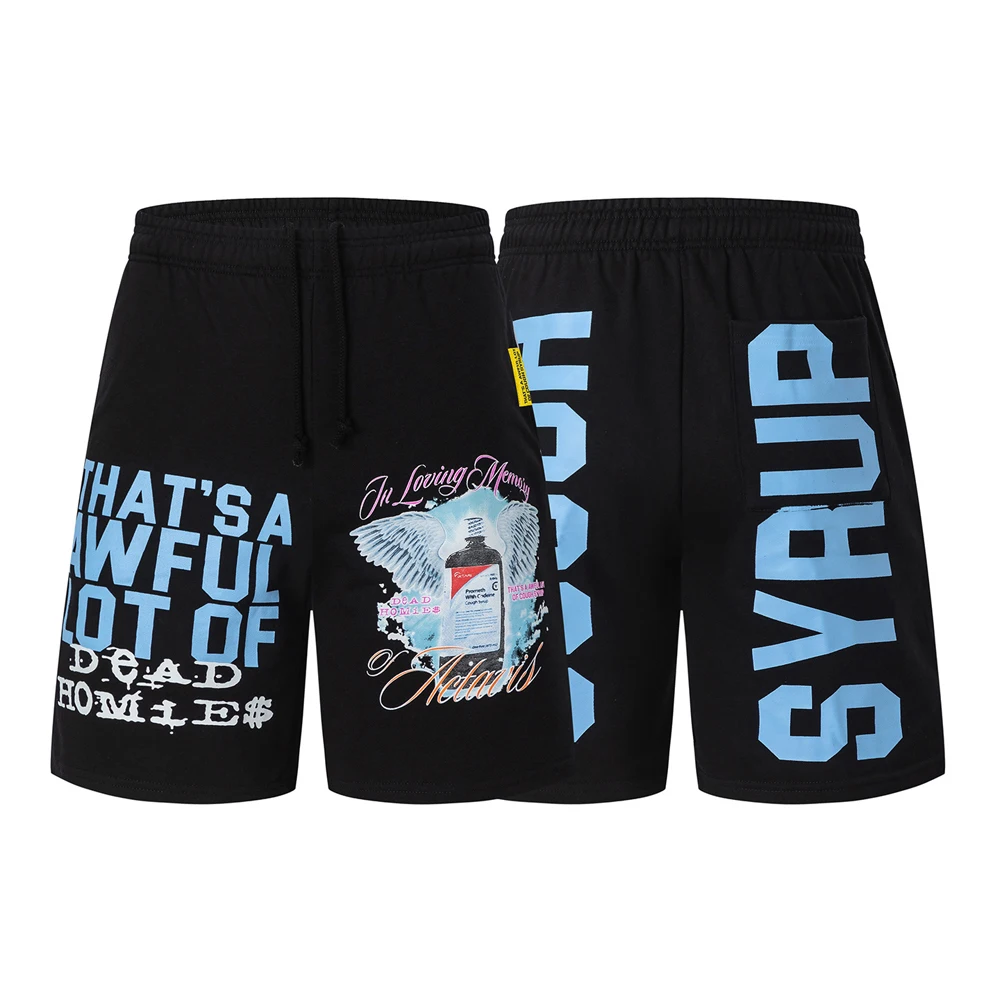 Черные шорты с принтом «THAT'S A AWFUL LOT OF COUGH SYRUP», унисекс, в стиле Y2K, свободные повседневные брюки, уличная одежда
Черные шорты с принтом «THAT'S A AWFUL LOT OF COUGH SYRUP», унисекс, в стиле Y2K, свободные повседневные брюки, уличная одежда 