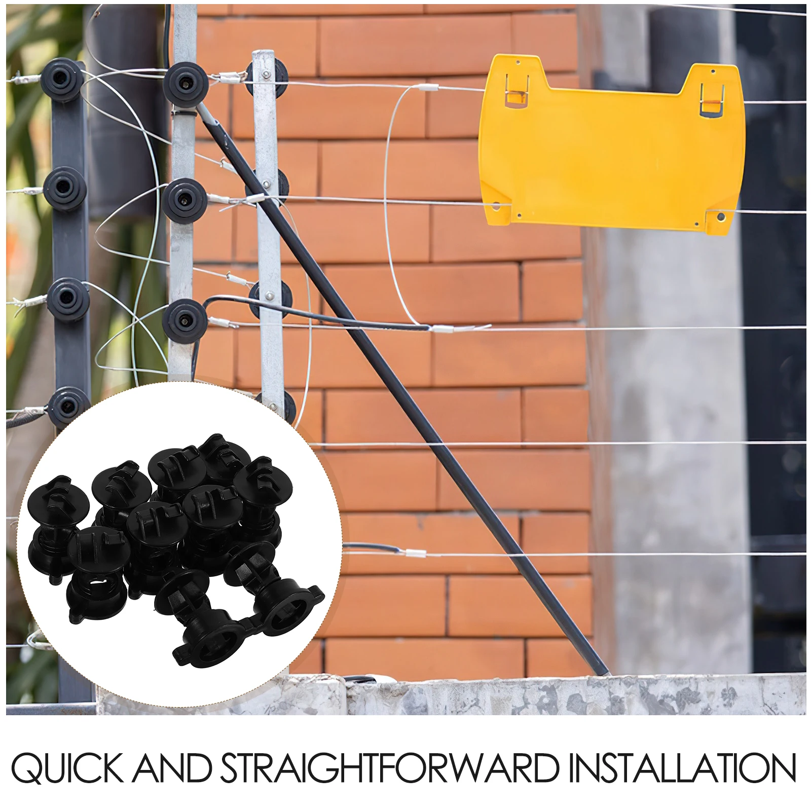 10 Pcs Electronic Fence Insulator Agricultural Fencing Middle Rod Electric for Farm Post Insulators Tape Corner Tighteners Kit
10 Pcs Electronic Fence Insulator Agricultural Fencing Middle Rod Electric for Farm Post Insulators Tape Corner Tighteners Kit