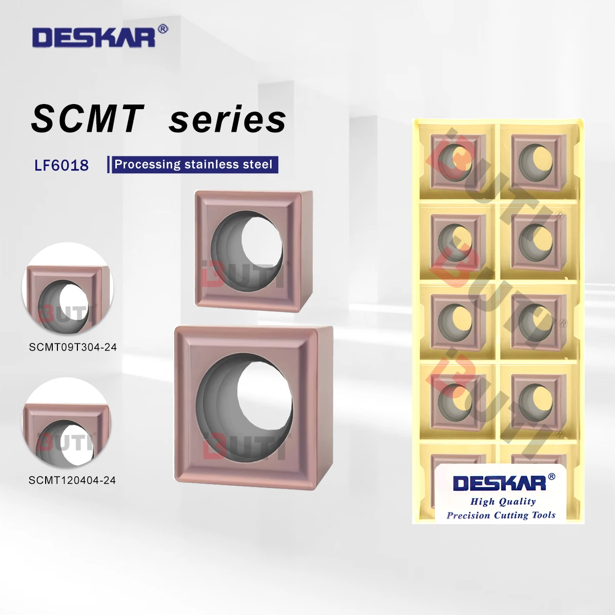 DESKAR 100% оригинал SCMT09T304-24 LF6018 SCMT20404-24 LF6018 Токарный станок с ЧПУ Токарное лезвие Режущий инструмент с квадратными внутренними отверстиями Обработки
DESKAR 100% оригинал SCMT09T304-24 LF6018 SCMT20404-24 LF6018 Токарный станок с ЧПУ Токарное лезвие Режущий инструмент с квадратными внутренними отверстиями Обработки
