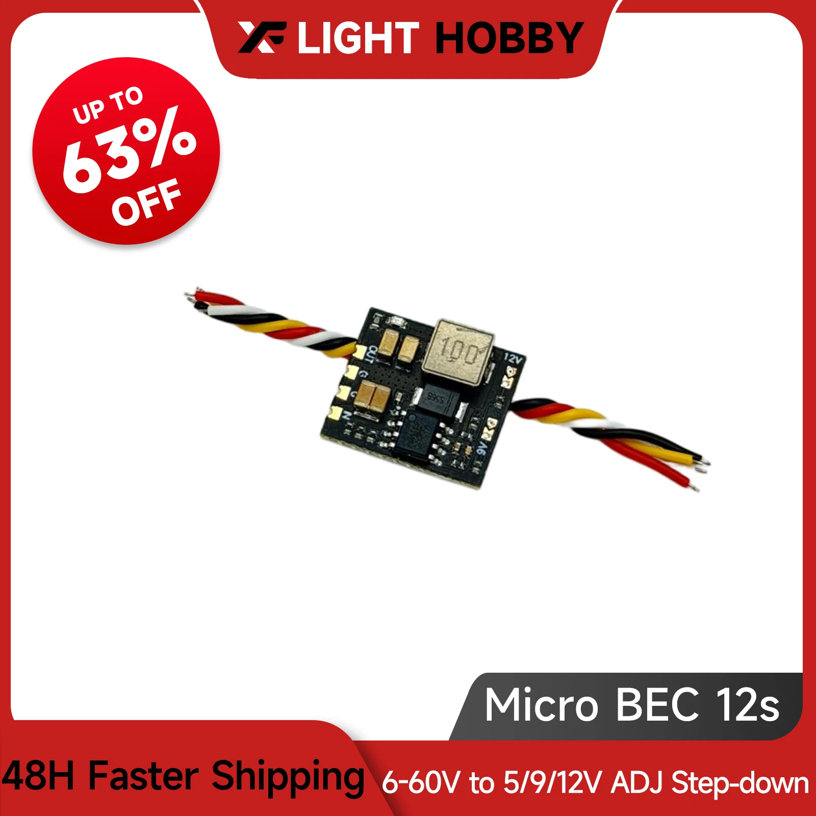 Xflight Hobby MICRO BEC 12S 6-60 В вход 5 В/9 В/12 В-ADJ выходной понижающий модуль регулятора для FPV гоночного дрона RC квадрокоптеров
Xflight Hobby MICRO BEC 12S 6-60 В вход 5 В/9 В/12 В-ADJ выходной понижающий модуль регулятора для FPV гоночного дрона RC квадрокоптеров