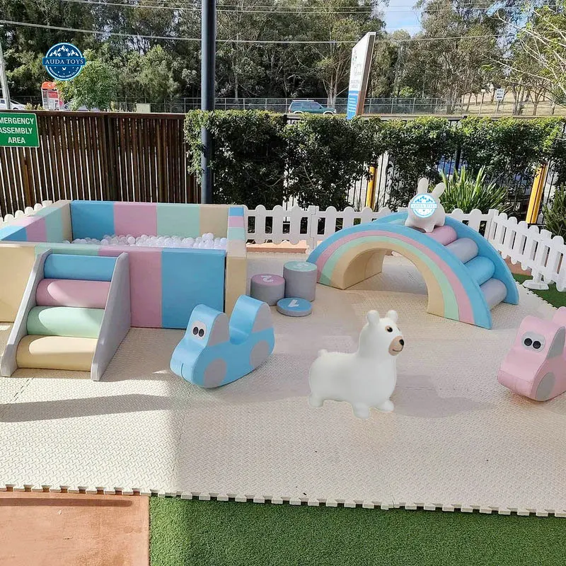 Macaroon Color Toddler Indoor Outdoor Small Playground Pastel Soft Play Equipment For Kids Party Rental Wooden PVC Plastic 500kg
Macaroon Color Toddler Indoor Outdoor Small Playground Pastel Soft Play Equipment For Kids Party Rental Wooden PVC Plastic 500kg