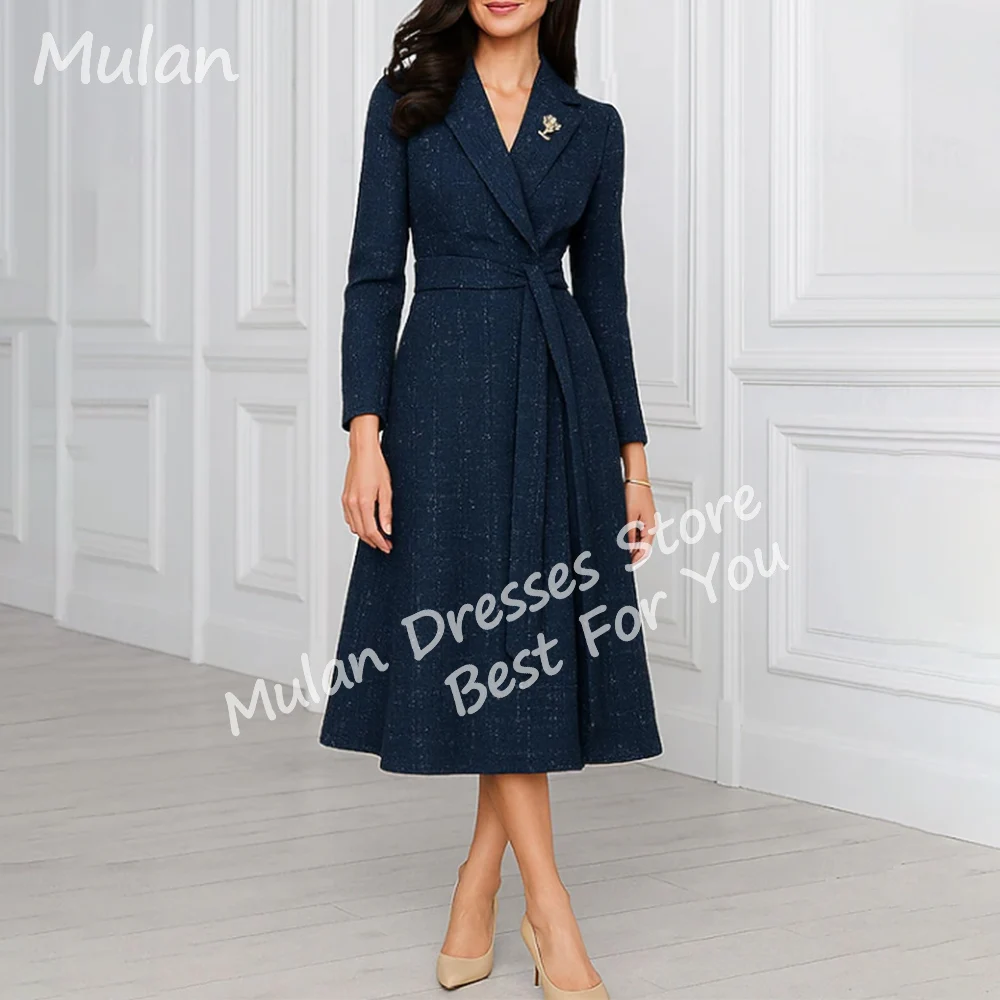 Customized Elegant Mother of the Bride Dresses Long Sleeve V-Neck Tea-Length A-Line Wedding Guest Party Gala Groom Dress 2026
Customized Elegant Mother of the Bride Dresses Long Sleeve V-Neck Tea-Length A-Line Wedding Guest Party Gala Groom Dress 2026