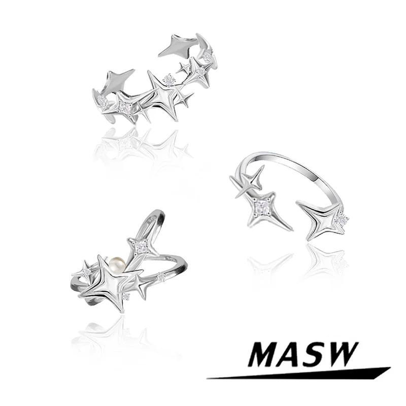 MASW Original Design Delicate Style Senior Open Adjustable Shiny Star Rings For Women Girl Gift Hot Sale Trendy Jewelry
MASW Original Design Delicate Style Senior Open Adjustable Shiny Star Rings For Women Girl Gift Hot Sale Trendy Jewelry