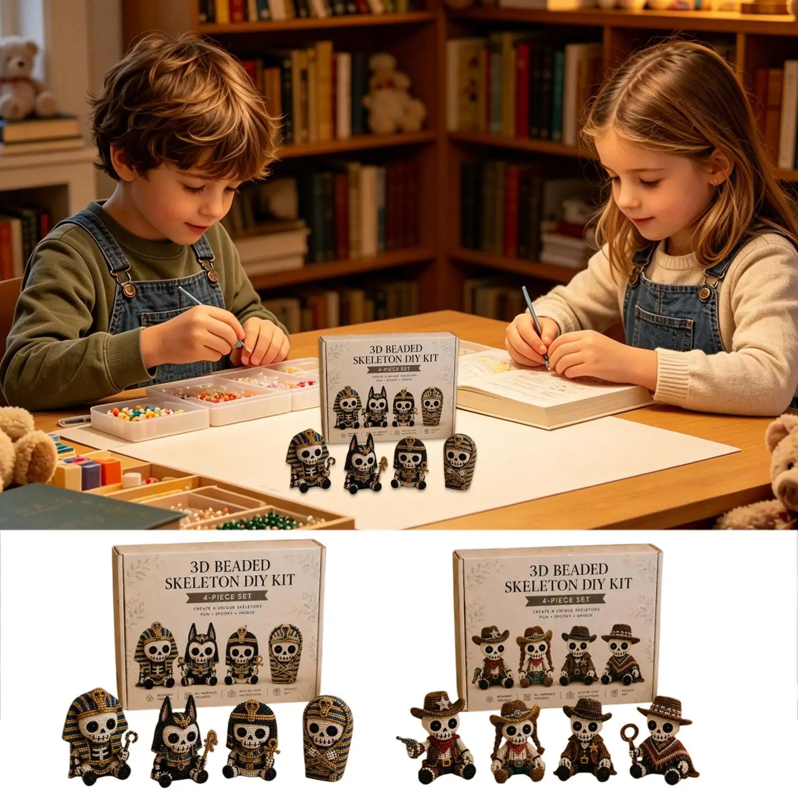 3D Beaded Skeleton DIY Kit DIY Skull Beading Kits For Halloween Handmade Beaded Skeleton Figures For Beginners Family Home
3D Beaded Skeleton DIY Kit DIY Skull Beading Kits For Halloween Handmade Beaded Skeleton Figures For Beginners Family Home