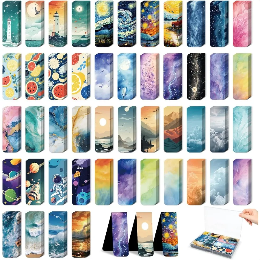 48 Pieces Magnetic Bookmarks Magnet Page Markers Book Marks for Reading Women and Men with Storage Boxes Cute Magnet Bookmark C
48 Pieces Magnetic Bookmarks Magnet Page Markers Book Marks for Reading Women and Men with Storage Boxes Cute Magnet Bookmark C