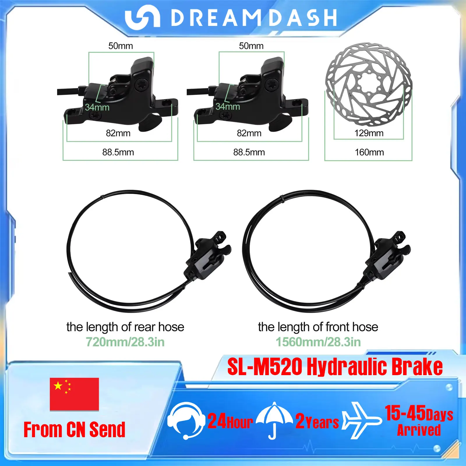 Dreamdash SL M520 Bicycle Hydraulic Brake 160mm Rotors MTB Hydraulic Disc Brake Mountain Bike Upgrade Bike Parts Cycling Parts
Dreamdash SL M520 Bicycle Hydraulic Brake 160mm Rotors MTB Hydraulic Disc Brake Mountain Bike Upgrade Bike Parts Cycling Parts