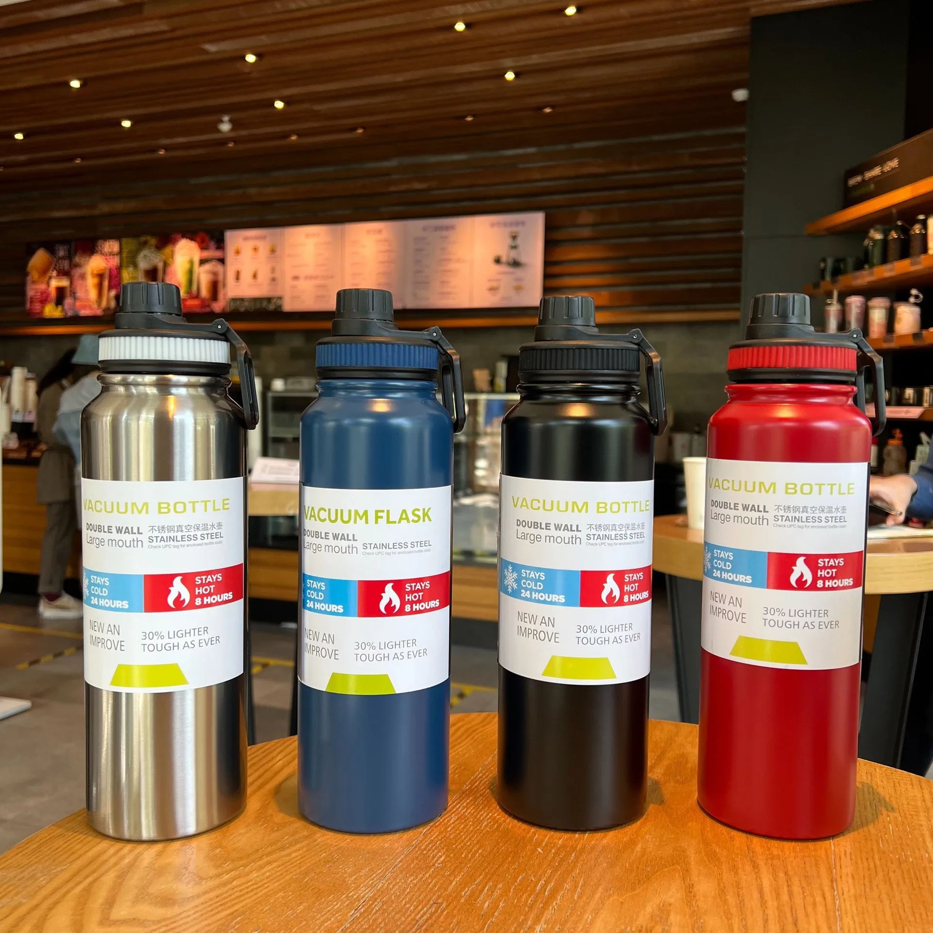 600-1000ml Large Capacity Stainless Steel Vacuum Insulated Water Bottle with Handle Keep Cold and Hot Thermos Bottle for Coffee
600-1000ml Large Capacity Stainless Steel Vacuum Insulated Water Bottle with Handle Keep Cold and Hot Thermos Bottle for Coffee