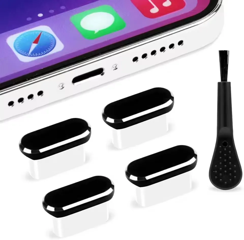 4Pcs USB C Dust Plug With Cleaning Brush Anti Dust USB-C Plug Cover Charging Port Cover Caps For iphone Samsung All Smart Phone
4Pcs USB C Dust Plug With Cleaning Brush Anti Dust USB-C Plug Cover Charging Port Cover Caps For iphone Samsung All Smart Phone
