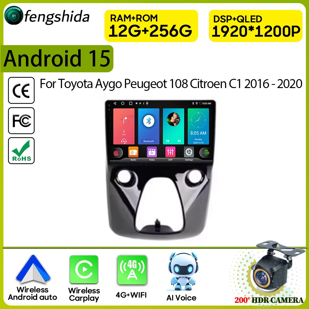 Car Radio Carplay For Toyota Aygo Peugeot 108 Citroen C1 2016 - 2020 Navigation GPS Android Auto Stereo Multimedia Player Stereo
Car Radio Carplay For Toyota Aygo Peugeot 108 Citroen C1 2016 - 2020 Navigation GPS Android Auto Stereo Multimedia Player Stereo