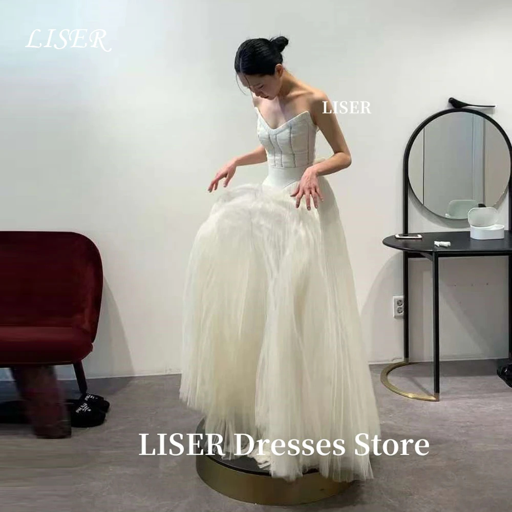 Liser Sweetheart A-Line Wedding Dresses Korea Photo Shoot Soft Tulle Strapless Elegant Bridal Gowns 웨딩드레스 Customized Corsets
Liser Sweetheart A-Line Wedding Dresses Korea Photo Shoot Soft Tulle Strapless Elegant Bridal Gowns 웨딩드레스 Customized Corsets