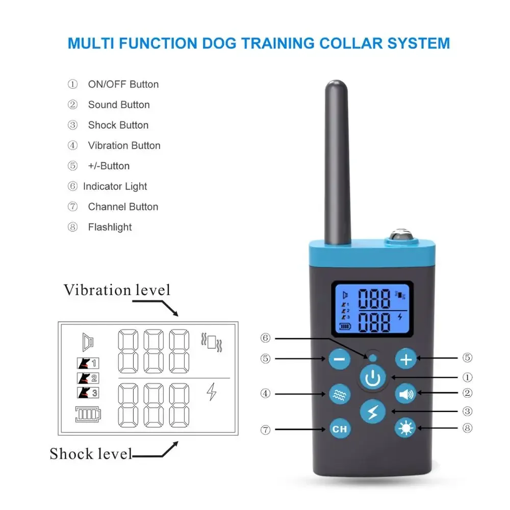 Paipaitek Dog Training Collar With Remote,1100YD Range,Dog Shock Collar For Dogs, Rechareable & Waterproof Dog Bark Collar
Paipaitek Dog Training Collar With Remote,1100YD Range,Dog Shock Collar For Dogs, Rechareable & Waterproof Dog Bark Collar