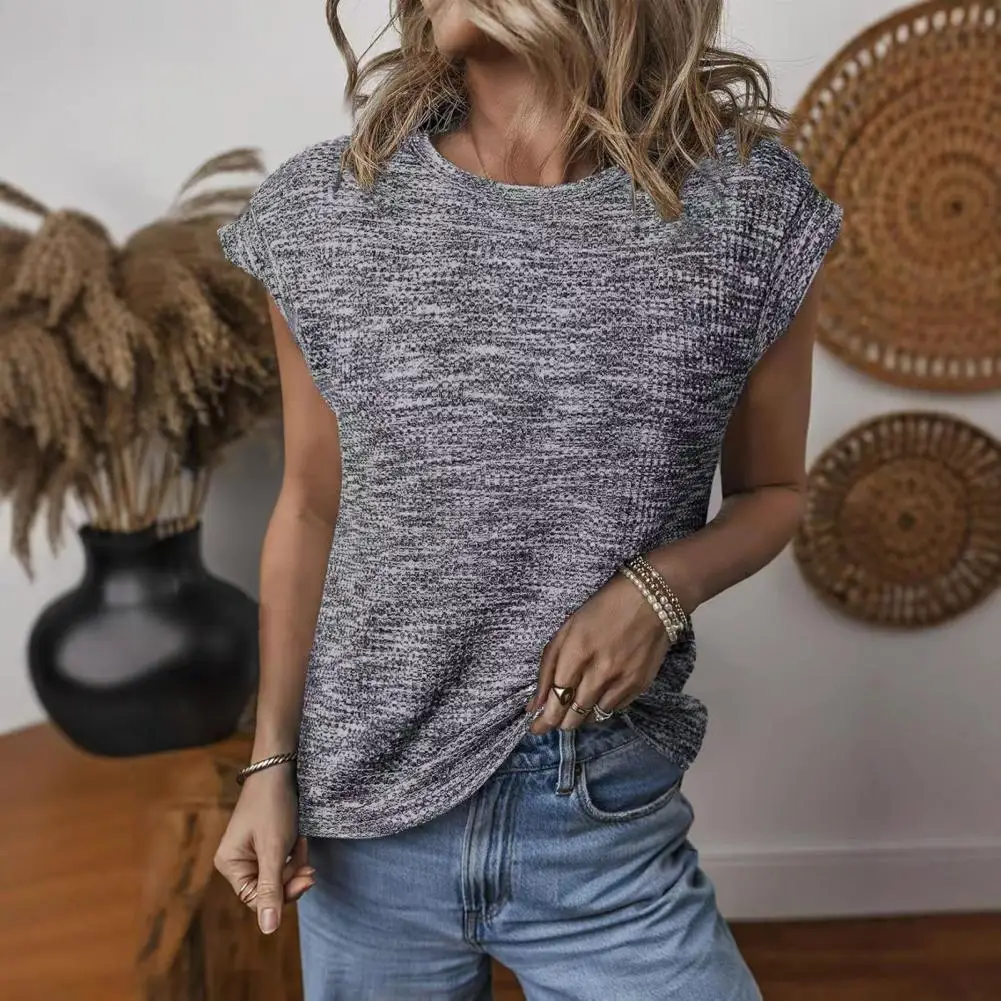 Women Tops Women’s Waffle Texture T-shirt Round Neck Short Sleeve Top Loose Fit Knitted Tee for Wear Comfortable Casual Tee
Women Tops Women’s Waffle Texture T-shirt Round Neck Short Sleeve Top Loose Fit Knitted Tee for Wear Comfortable Casual Tee