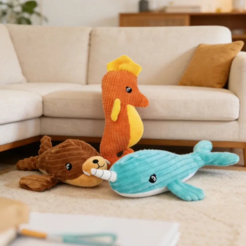 Игрушка для собак: безопасная, прочная, плюшевая, в виде морских животных, со звуковым элементом, для чистки зубов
Игрушка для собак: безопасная, прочная, плюшевая, в виде морских животных, со звуковым элементом, для чистки зубов