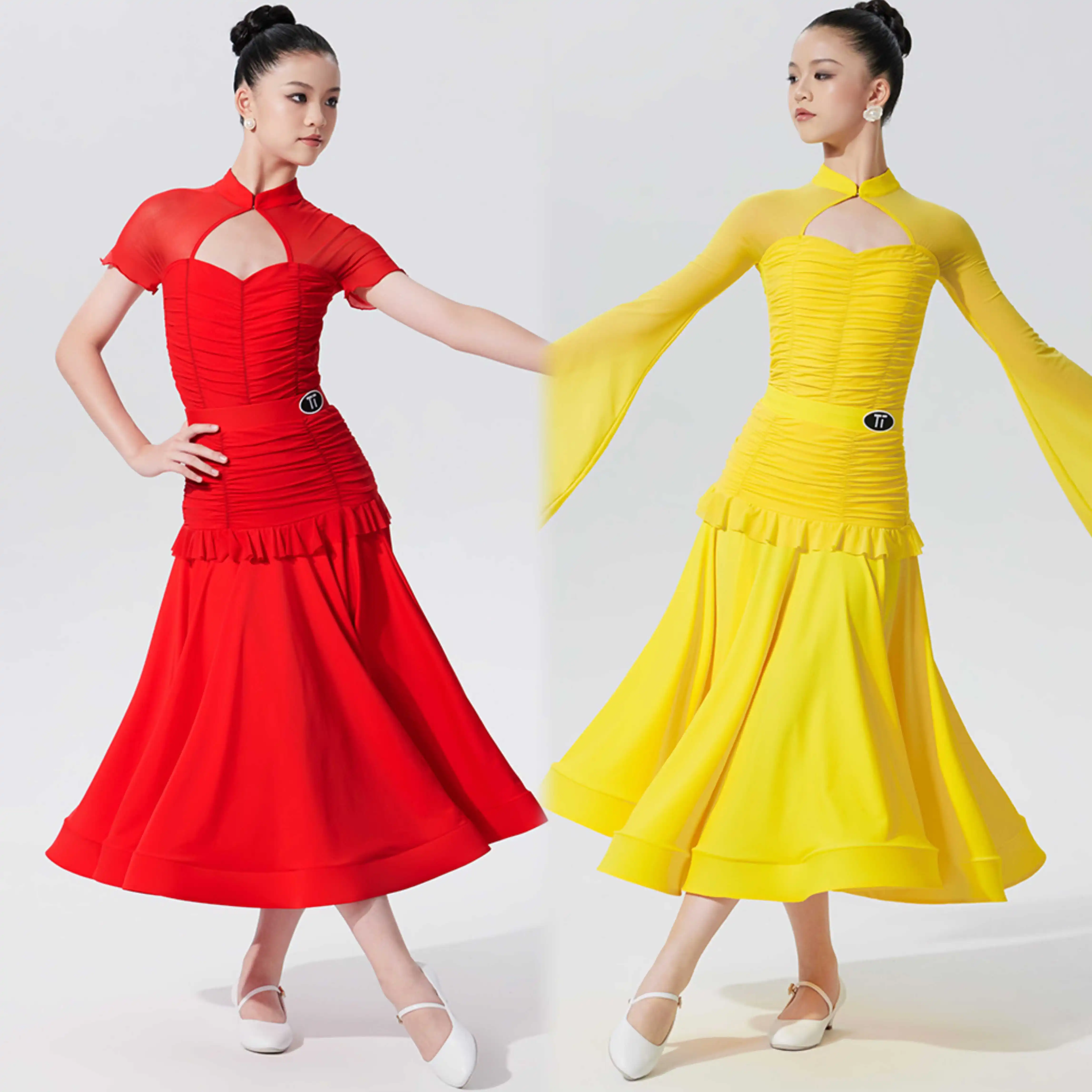 2025 Waltz Ballroom Dance Dress For Girls Long/Short Sleeve Top Big Swing Skirt Chacha Latin Dance Modern Dance Costumes DN22146
2025 Waltz Ballroom Dance Dress For Girls Long/Short Sleeve Top Big Swing Skirt Chacha Latin Dance Modern Dance Costumes DN22146